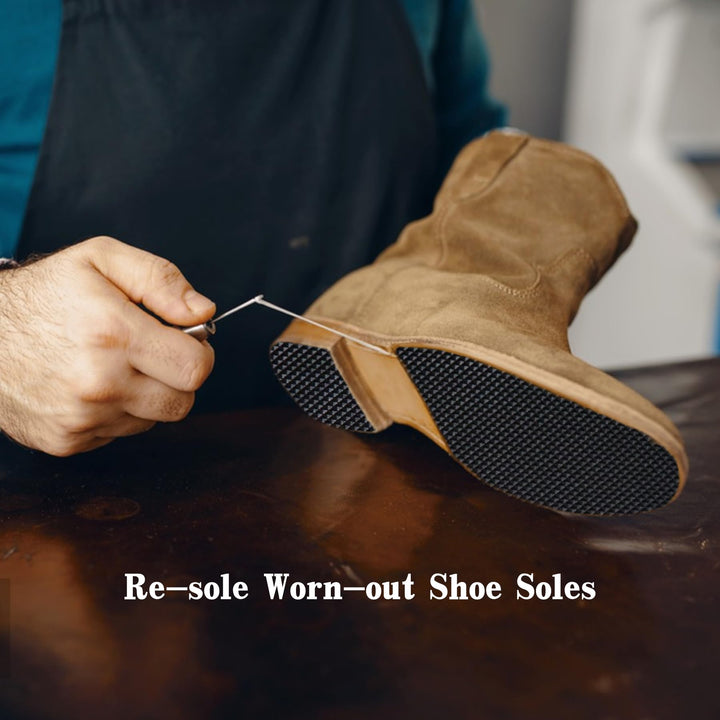 Shoe Rubber Sole Sheet, 1.2MM Thick Shoe Sole Repair Rubber, Non-Slip Rubber Soling Sheet for Bottom of Shoe, Black