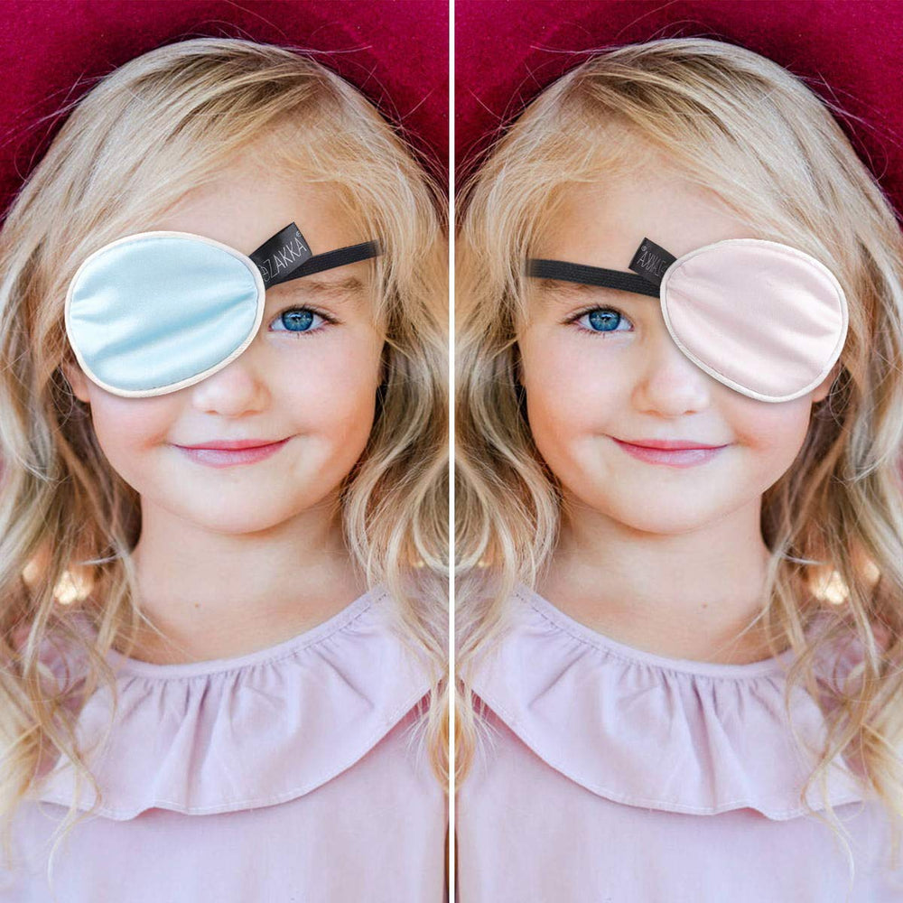 eZAKKA Silk Eye Patch for Adults Kids, 2PCS Eyepatch fo