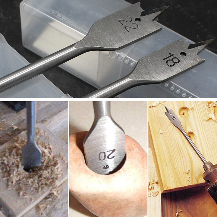 40MM High Carbon Steel Spade Drill Bit,Woodworking Paddle Flat Bit for Wood,Soft &amp; Hardwood,Gypsum Board,Clinker,Foam Box-1PCS Silver