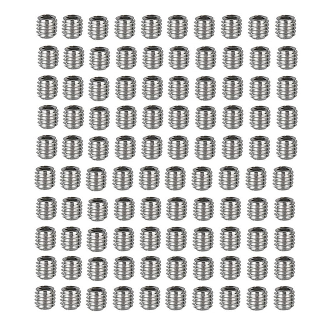 M2.5 x 3mm Stainless Steel Hex Grub Screw Internal Hex Drive Cup Allen Head Socket Point Set Screws for Door Handles100 Pcs