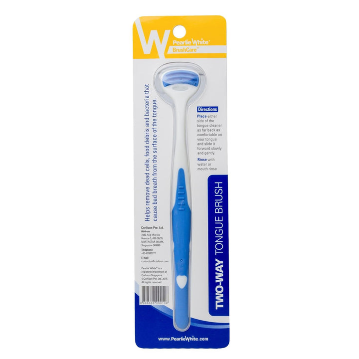 Pearlie White Tongue Brush Tongue Cleaner, Pack of 2