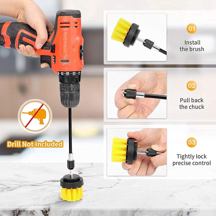 YIHATA 7 Piece Drill Brush Attachment Set,All Purpose P