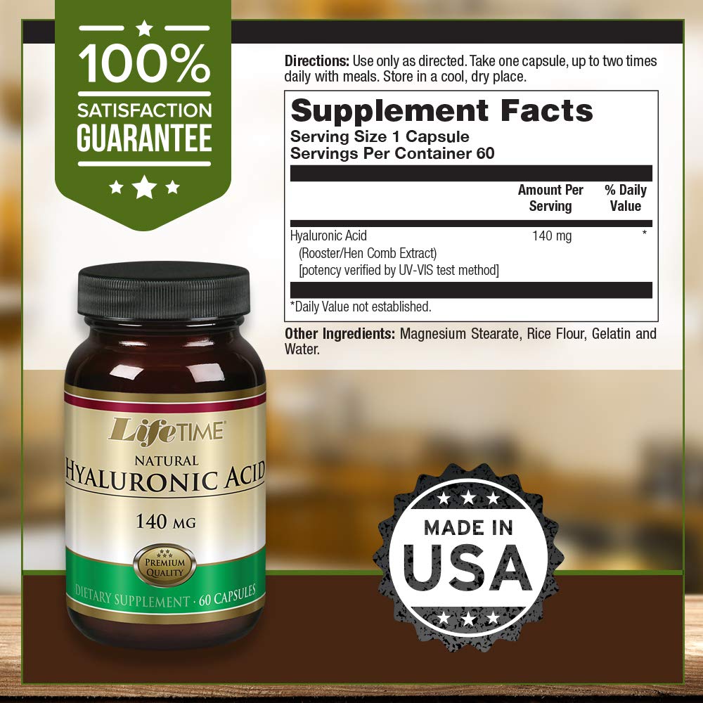 LIFETIME Natural Hyaluronic Acid | Supports Healthy Ski