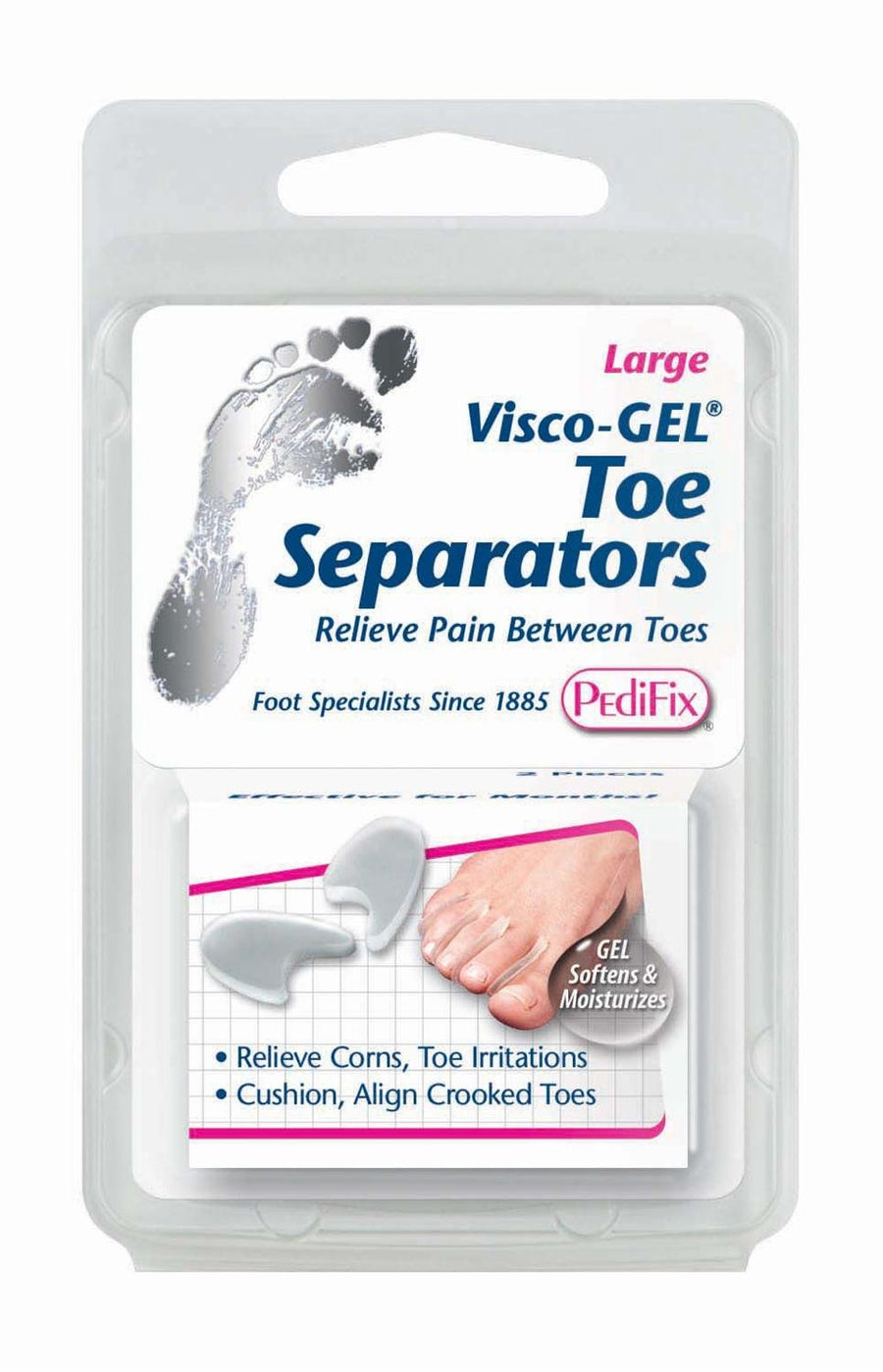 Pedifix Visco-gel Toe Separators, 2-Count (Pack of 2)