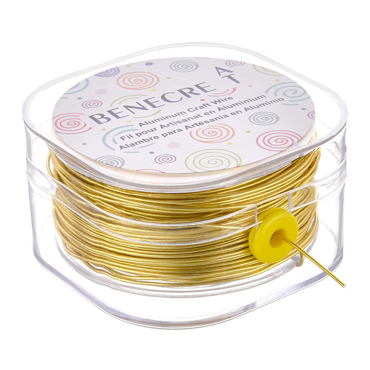 196Feet Anodized Aluminum Craft Wire 20 Gauge Flexible Jewelry Beading Wire for Sculpting, Armature, Jewelry Making and Garden, Light Khaki