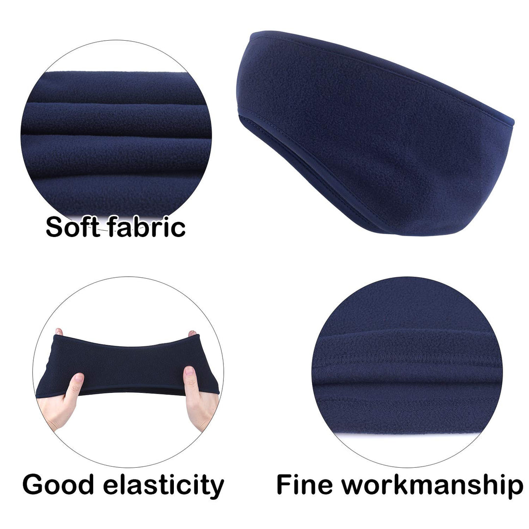6 Pcs Fleece Ear Warmers Headband Neck Warmer Set Winter Headbands Neck Gaiter for Men and Women Winter Outdoor Sports and Daily Wearing, 3 Colors