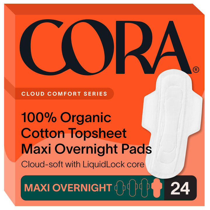 Cora 100% Organic Cotton Topsheet Maxi Pads | Ultra Thi