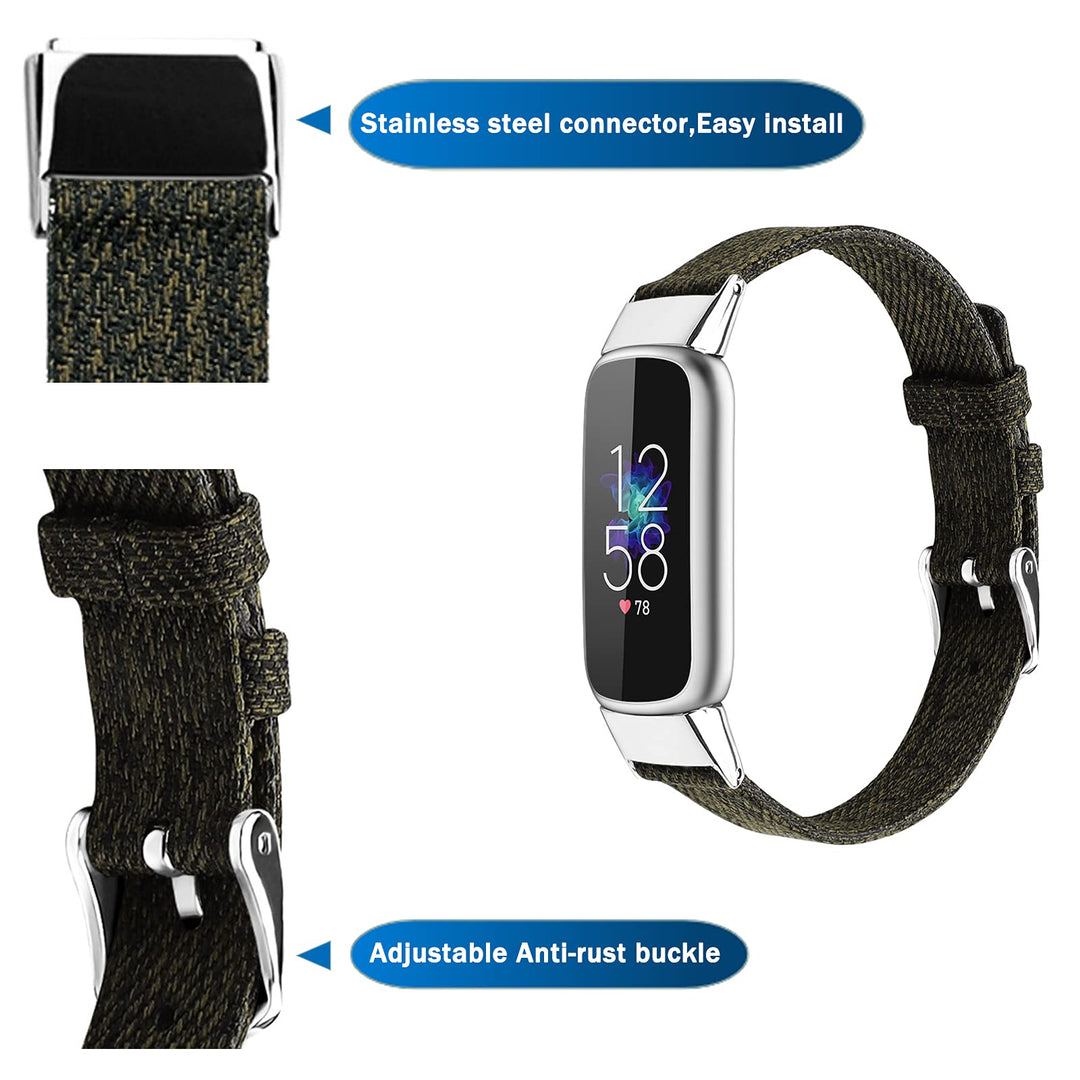 Compatible Fitbit Luxe SE&amp; Fitbit Luxe Bands for Men Blue Small,Soft Woven Fabric Strap Wrist Band Blue Fitbit Luxe Replacement Bands for Fitbit Luxe Fitness Tracker Accessories Girls(Sky Blue)