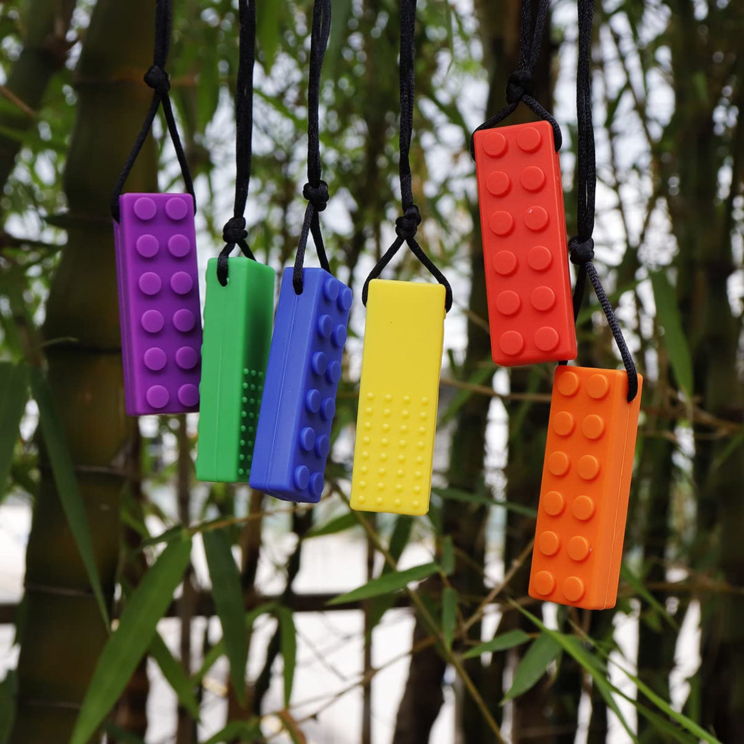 Chew Necklaces for Sensory Kids, 6 Pack Silicone Chewy 
