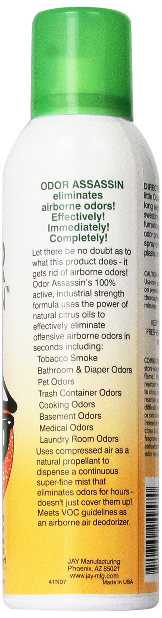 Odor Assassin Odor Control Spray Fresh Orange Aerosol 6 Oz