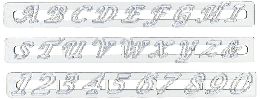 FMM Upper Case Script Alphabet &amp; Number Tappit Cutters Set