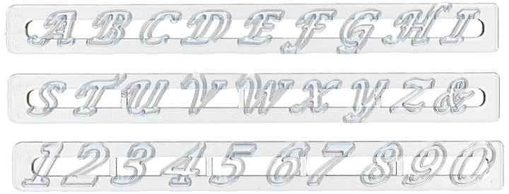 FMM Upper Case Script Alphabet &amp; Number Tappit Cutters Set