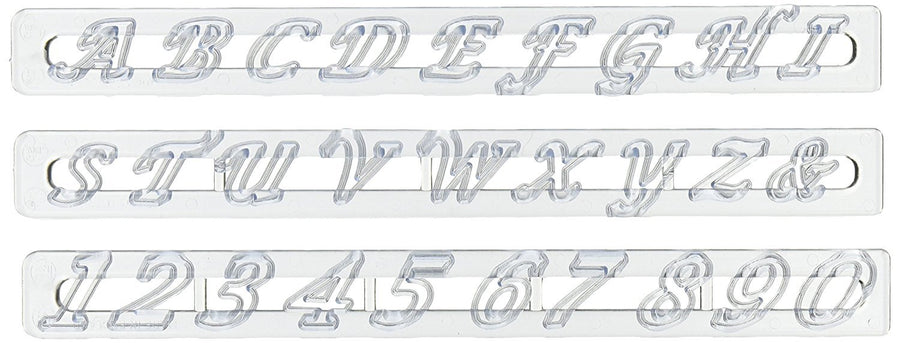 FMM Upper Case Script Alphabet & Number Tappit Cutters Set