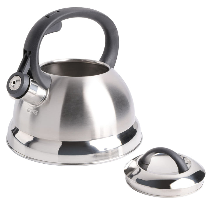 Flintshire Stainless Steel Whistling Tea Kettle, 1.75-Quart, Silver