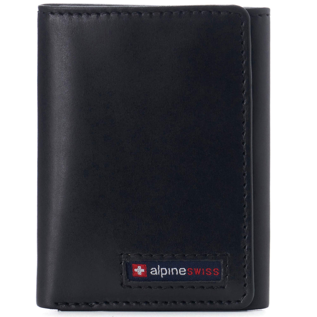 Leon Mens RFID Safe Trifold Wallet Cowhide Leather Comes in a Gift Box Distressed Brown