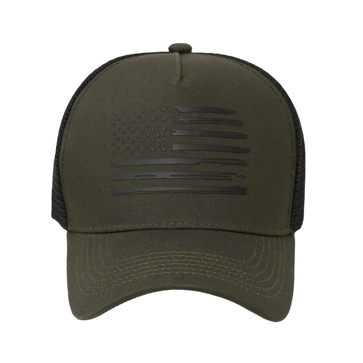 Baseball Cap American Flag Trucker Hat for Men Women 3D Embossed Logo Adjustable Outdoor Mesh Snapback Hat