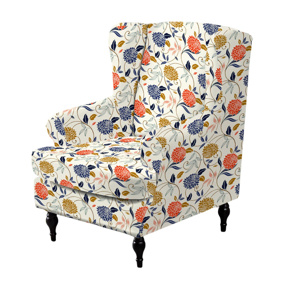 CRFATOP Wing Chair Slipcovers, 2 Piece Stretch Spandex 