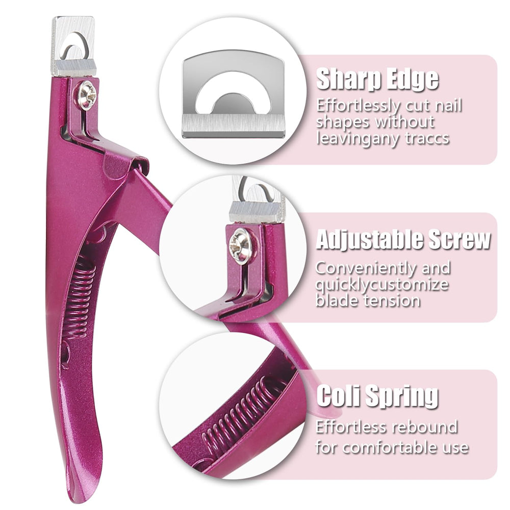 Dr.Nail Professional Adjustable Fake Nail Clipper Stainless Steel Acrylic Nail Cutter Fake Nail Clippers Nail Tip Trimmer for Artificial Nail Art Manicure Tools Clip Tool ââ‚¬¦