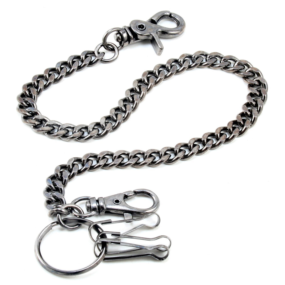 Basic Strong Leash Biker Trucker Key Jean Wallet Chain (17) BLACK CS146