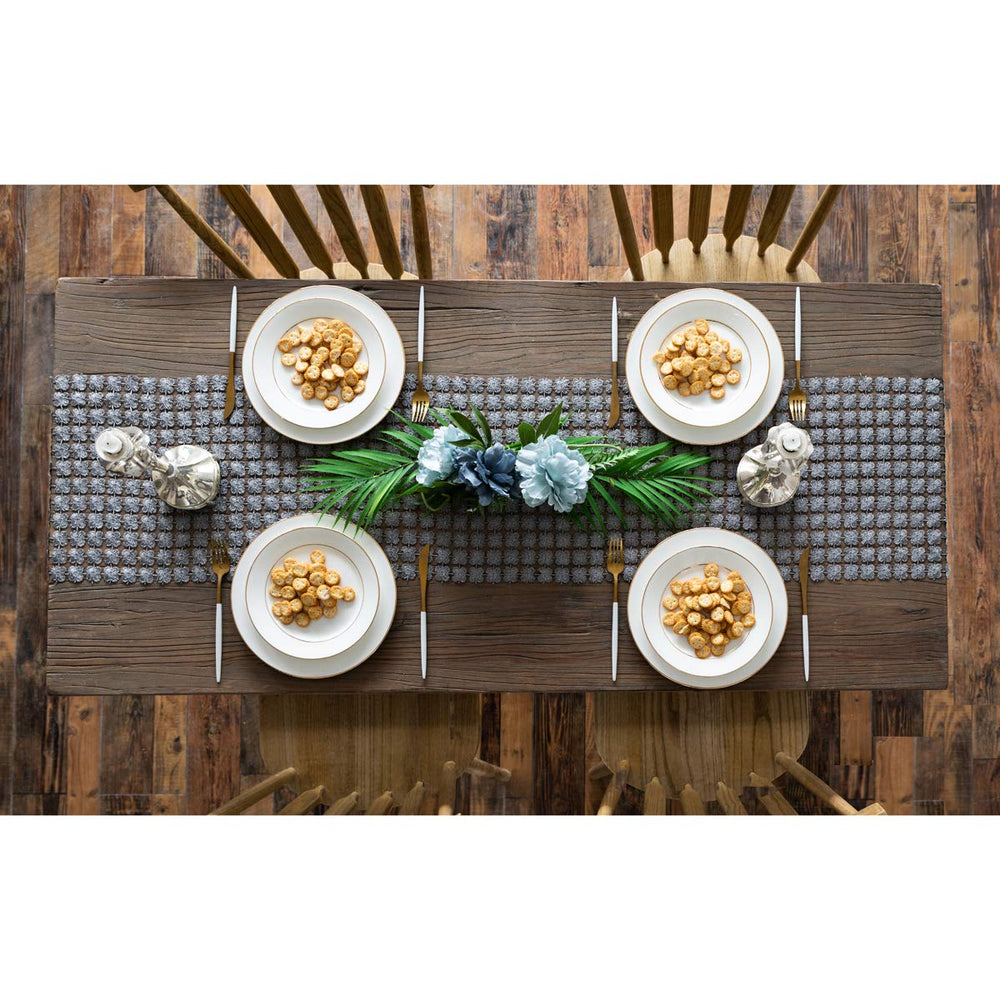 Valea Home Table Runners 12 x 72 Inch Glitter Clover Ta
