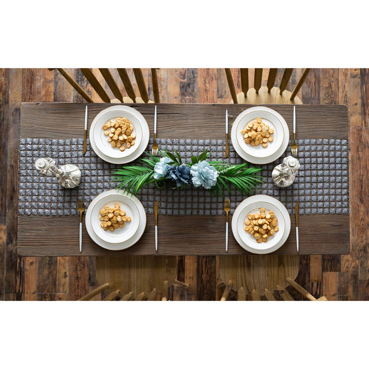 Valea Home Table Runners 12 x 72 Inch Glitter Clover Ta
