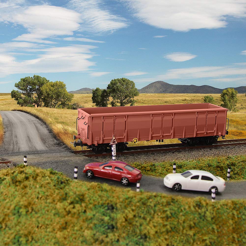 2pcs HO Scale High-Side Gondola Car 1:87 Railway Wagons Rollong Stock Container Carriage 1:87 Freight Car C8742WR-2-NUS
