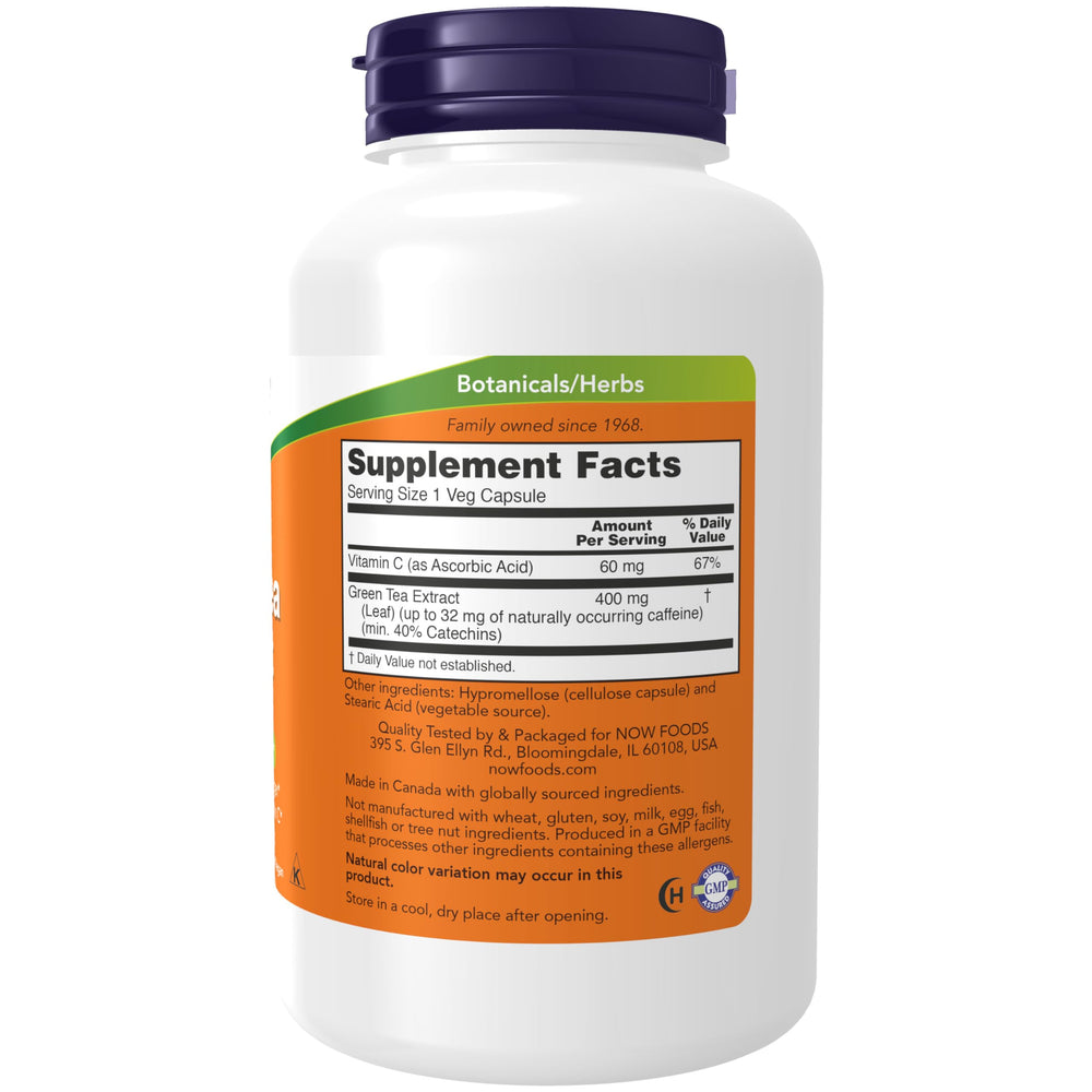 NOW Foods Supplements, Green Tea Extract 400 mg with Vi