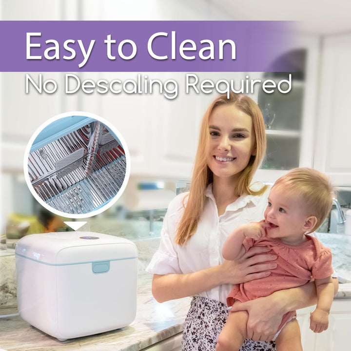 4-in-1 UV Light Sanitizer | UV-Clean Sanitizing and Dryer Pro | UV Sanitizer Box with Dual UV-C Lamps for Babies &amp; Whole Family | Large Capacity | Touch Control