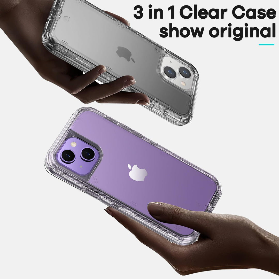 ORIbox for iPhone 14 Case for iPhone 13 Case Gray, [10 