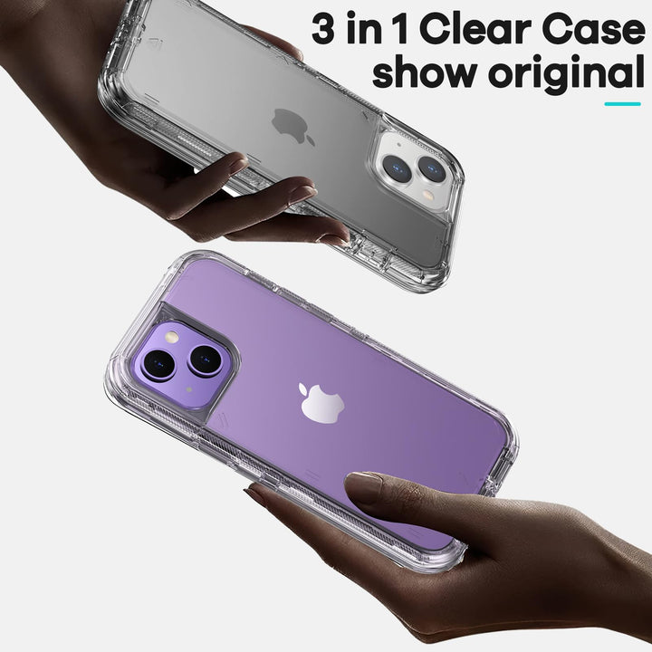 ORIbox for iPhone 14 Case for iPhone 13 Case Gray, [10 