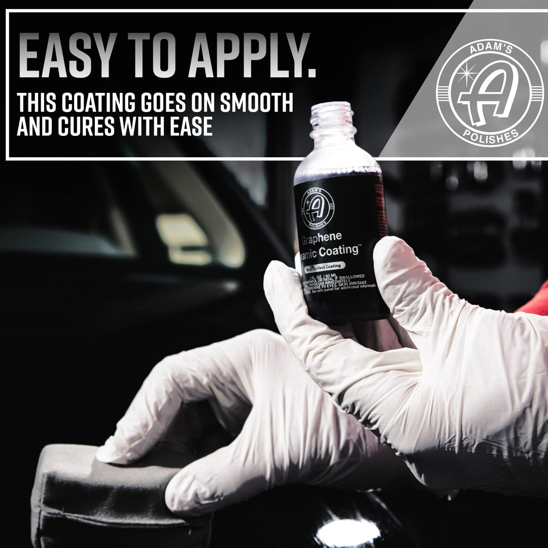 Adam&#39;s Polishes UV Graphene Ceramic Coating - 10H Ceramic Coating for Cars W/UV Glow Technology | 7+ Years of Protection | Apply After Car Wash Clay Bar Car Buffer Polisher | Boat RV Motorcycle