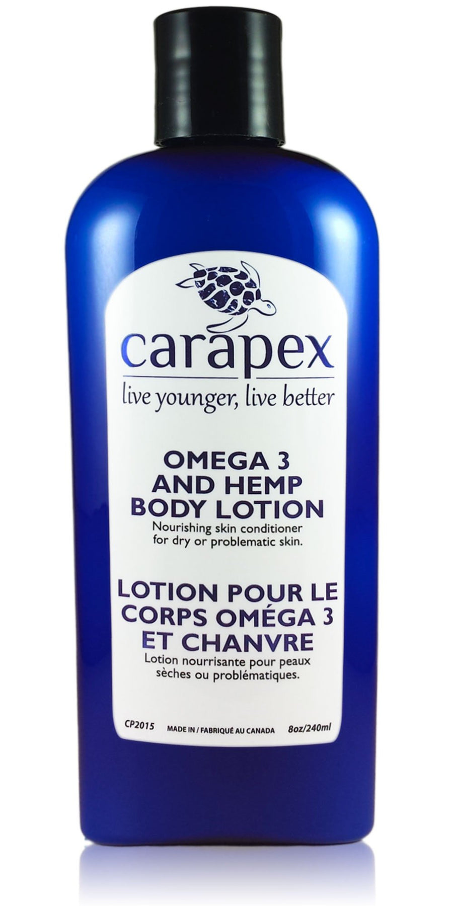 Natural Body Lotion Cruelty Free - Hemp Omega 3 Body Lotion, Light, Non Greasy, Fragrance Free, Paraben Free, for Sensitive Skin, Oily Skin with Shea Butter, Vitamin E, 8oz 240ml
