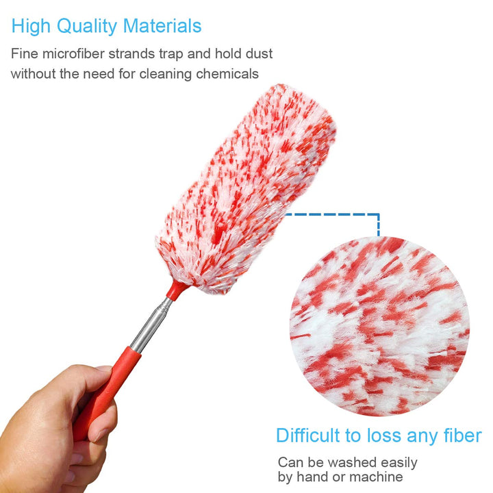 Tonmp 4 Pcs Microfiber Duster, Microfiber Hand Duster W