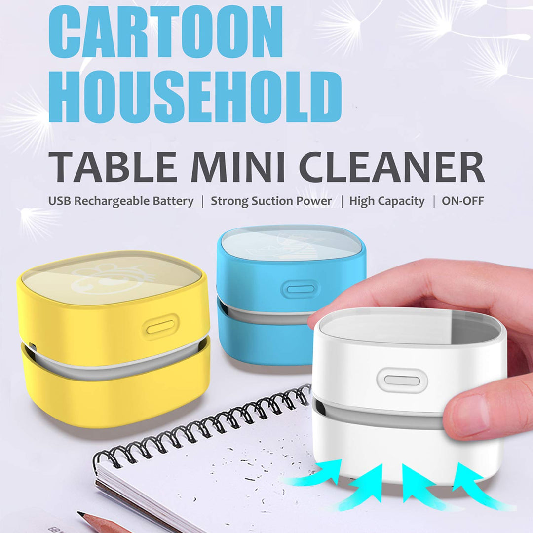 Desktop Vacuum Cleaner,Mini Table dust Sweeper Energy Saving,High Endurance up to 400 mins,Cordless&amp;360º Rotatable Design for Cleaning Hairs,Crumbs,Computer Keyboard (Black Charging)