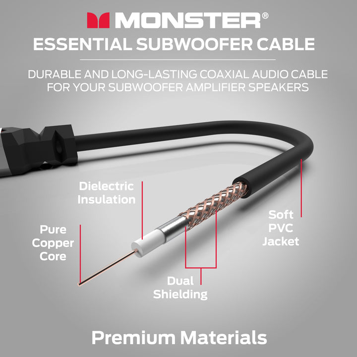Monster Essentials Premium Subwoofer Cable Connector fo