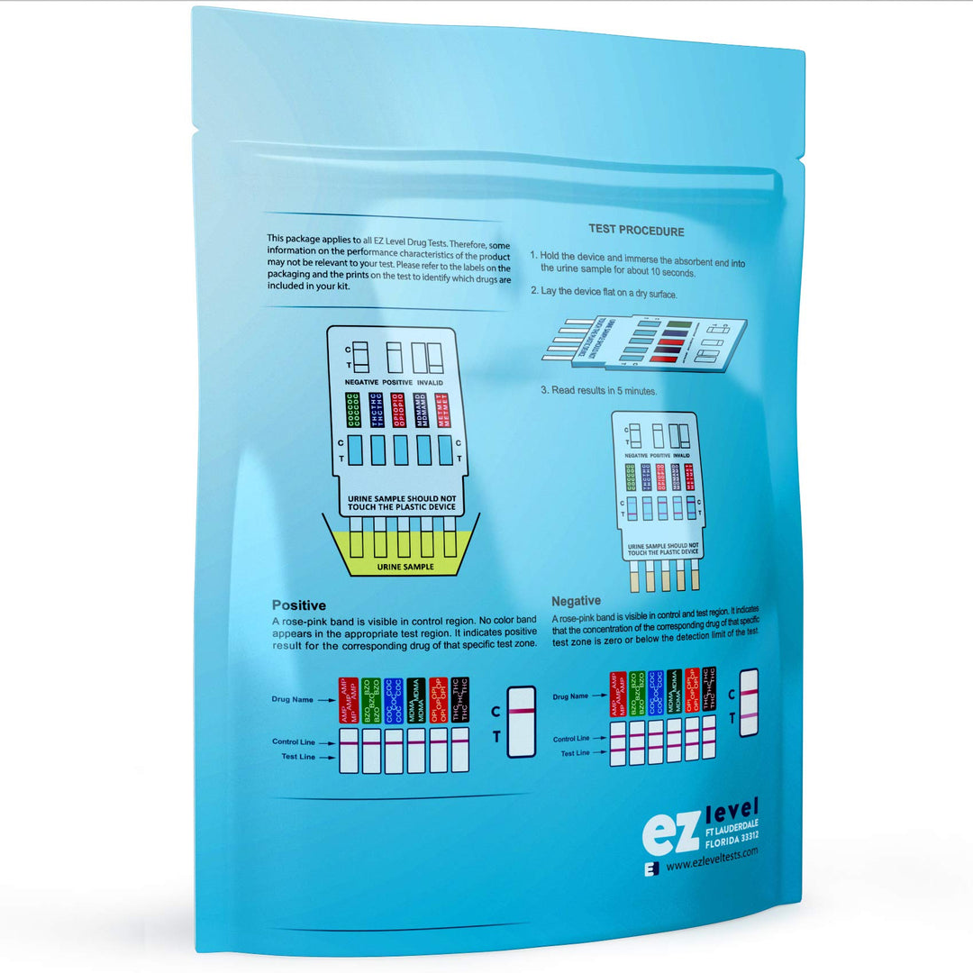 EZ Level 5 Panel Urine Multi Drug Test Kit (10 Count)