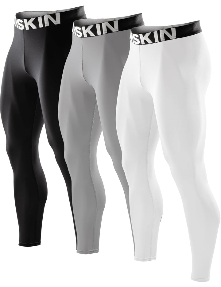 DRSKIN 3 Pack Men’s Compression Pants Tights Leggings S