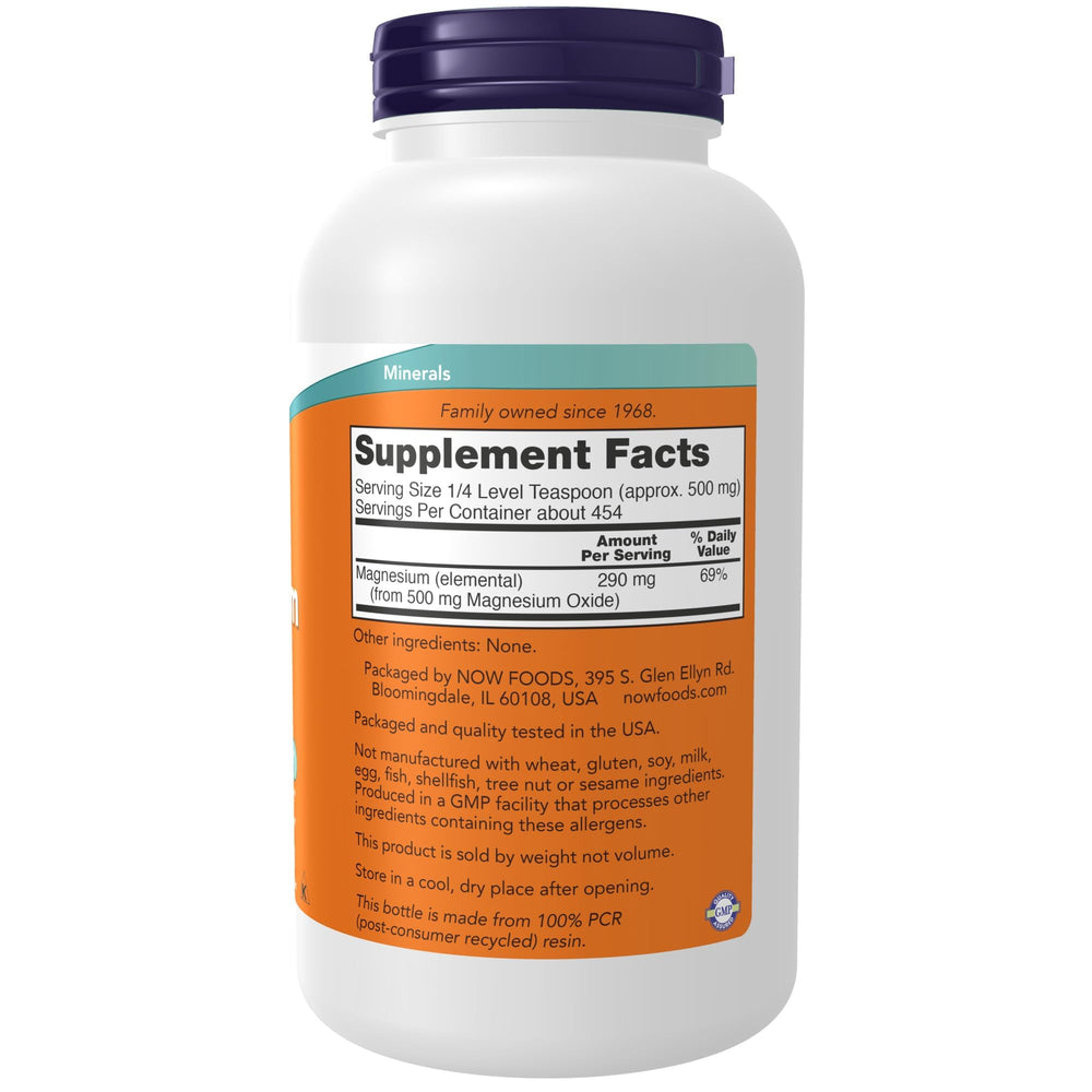 NOW Foods Supplements, Magnesium Oxide, Enzyme Function