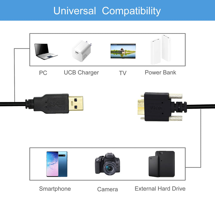 GINTOOYUN USB 3.0 to Micro B Cable USB 3.0 A Male to Mi