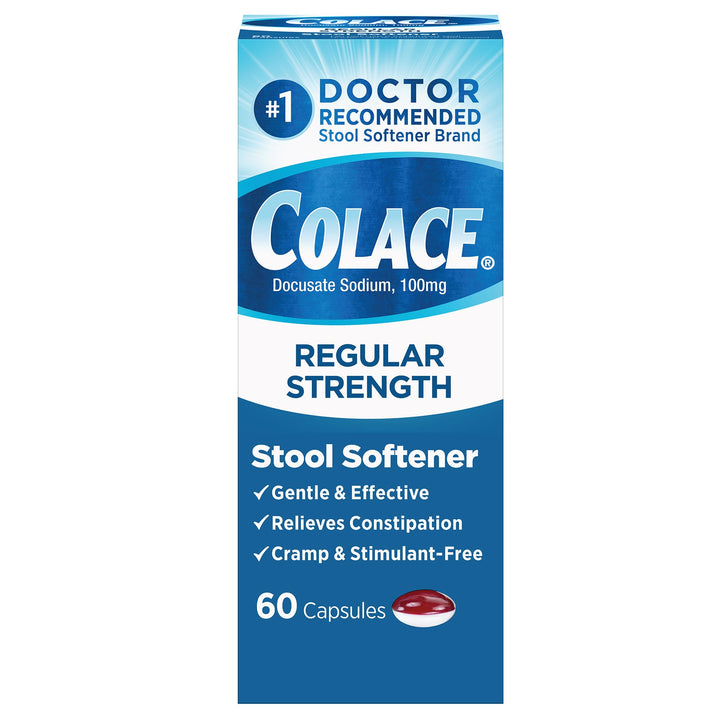 Colace Regular Strength Stool Softener 100 mg Capsules 