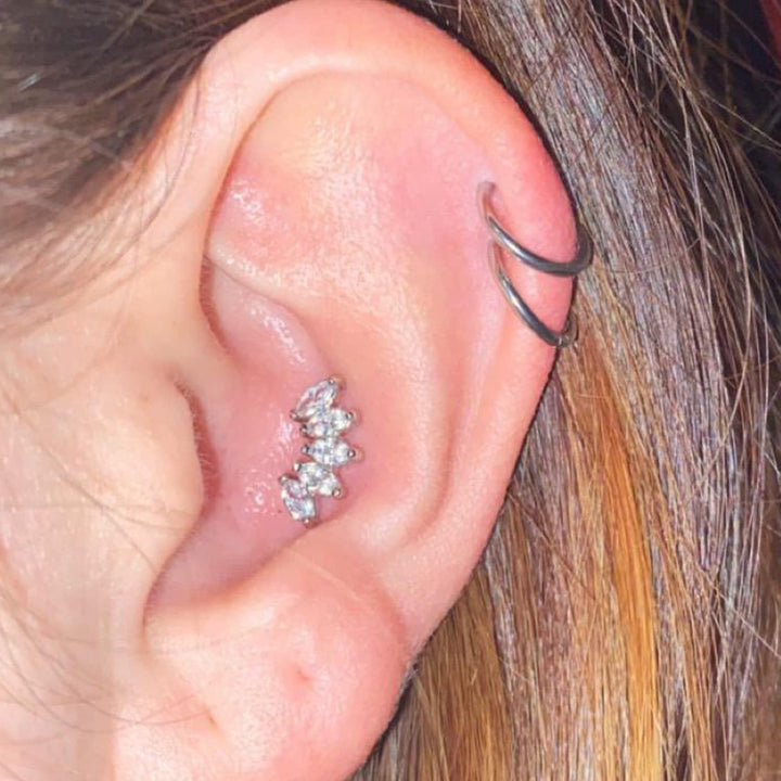 16G Tragus Piercing Jewelry Tragus Earrings for Women Cartilage Earring Stud Horseshoe Cartilage Hoop Earring Forward Helix Piercing Jewelry Stainless Steel Lip Rings Studs Lip Piercing Jewelry