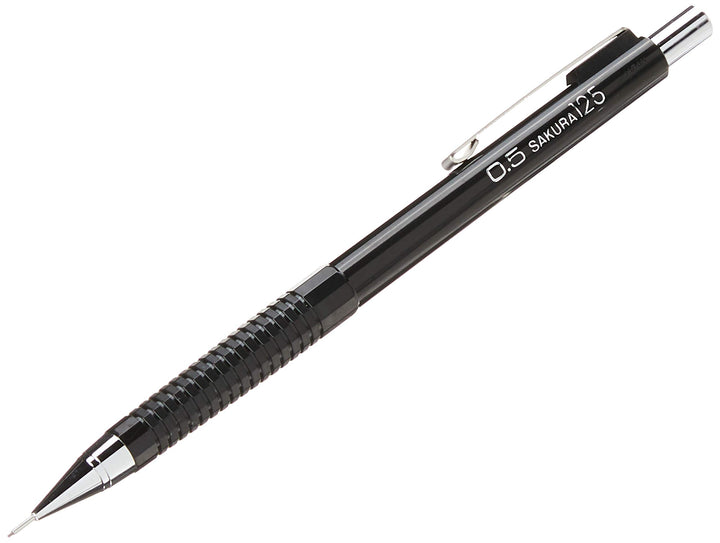 Mechanical Pencil 0.5 mm - Pencil with 3 Eraser Refills - Fixed Sleeve for Using Rulers and Templates - Black
