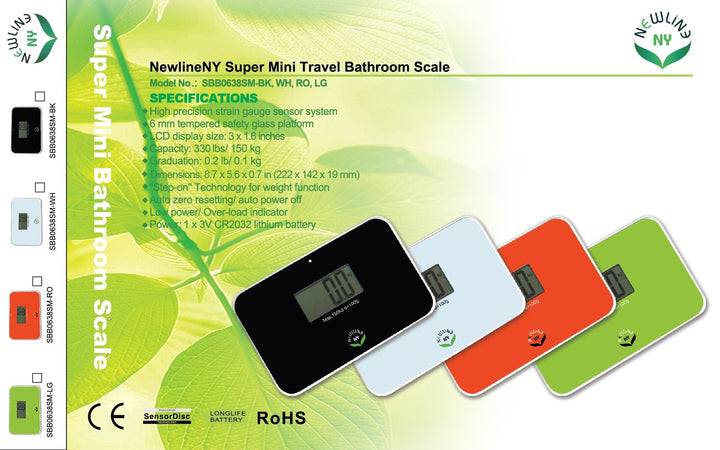 NewlineNY Lightest Step On Super Mini Travel Bathroom S