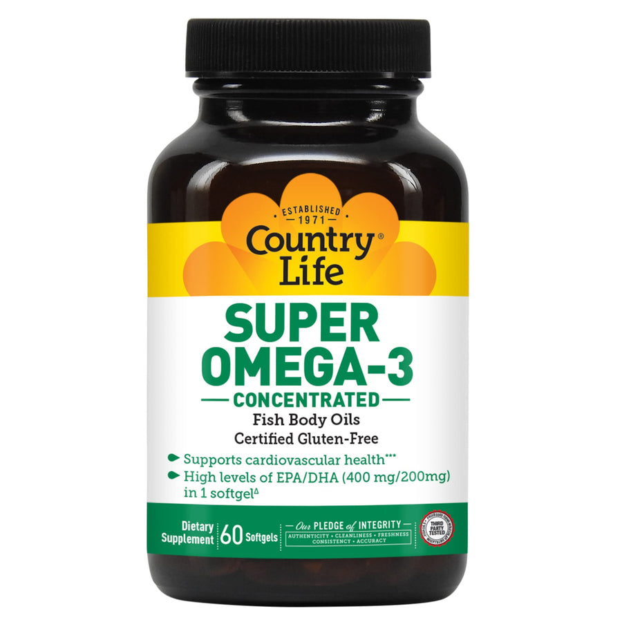 Country Life - Super Omega-3, Concentrated - 60 Softgel