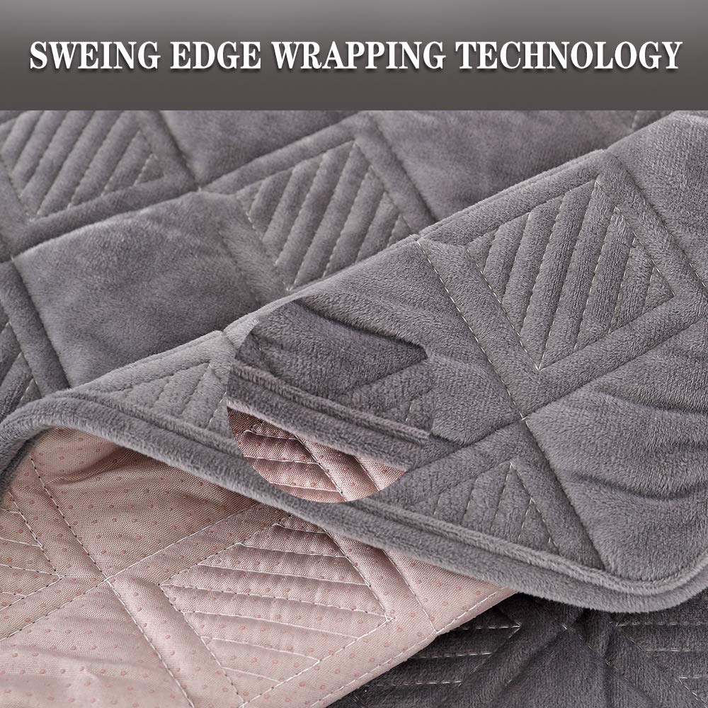 TEWENE Sofa Cover, Velvet Couch Cover Anti-Slip Section