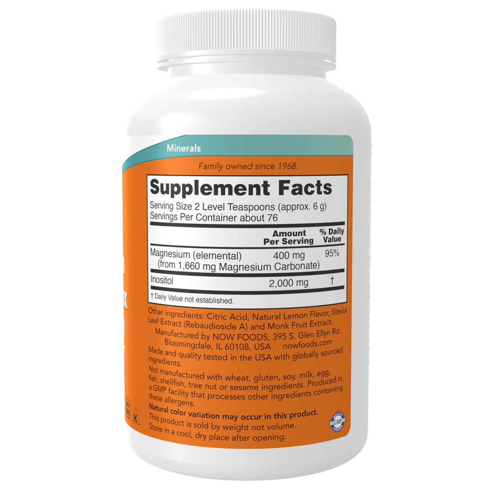 Supplements,powder Magnesium Inositol Relax, Nervous System Support*, Fizzy Lemonade Flavor, 16-Ounce