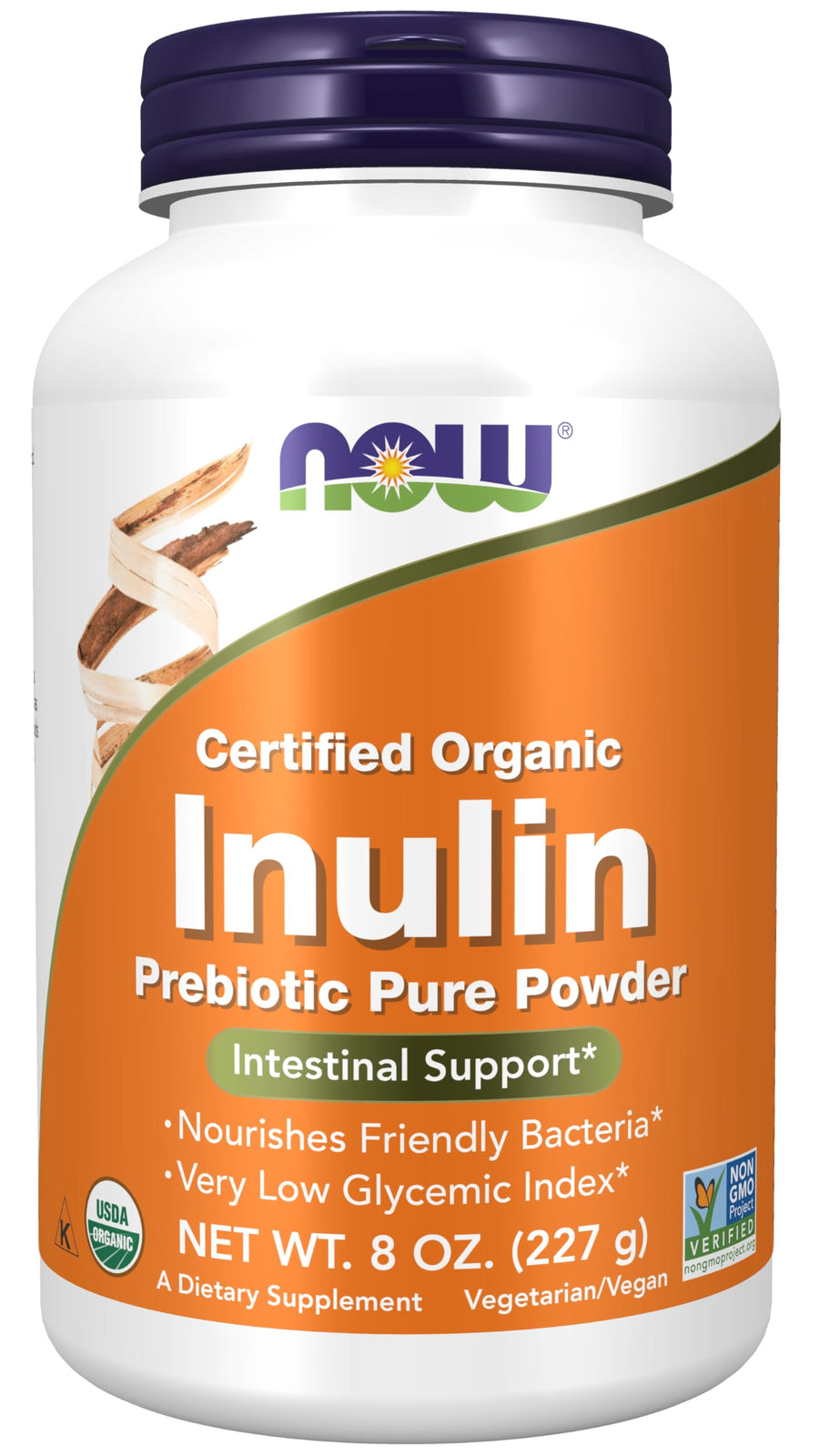 NOW Foods Supplements, Inulin Prebiotic Pure Powder, Ce