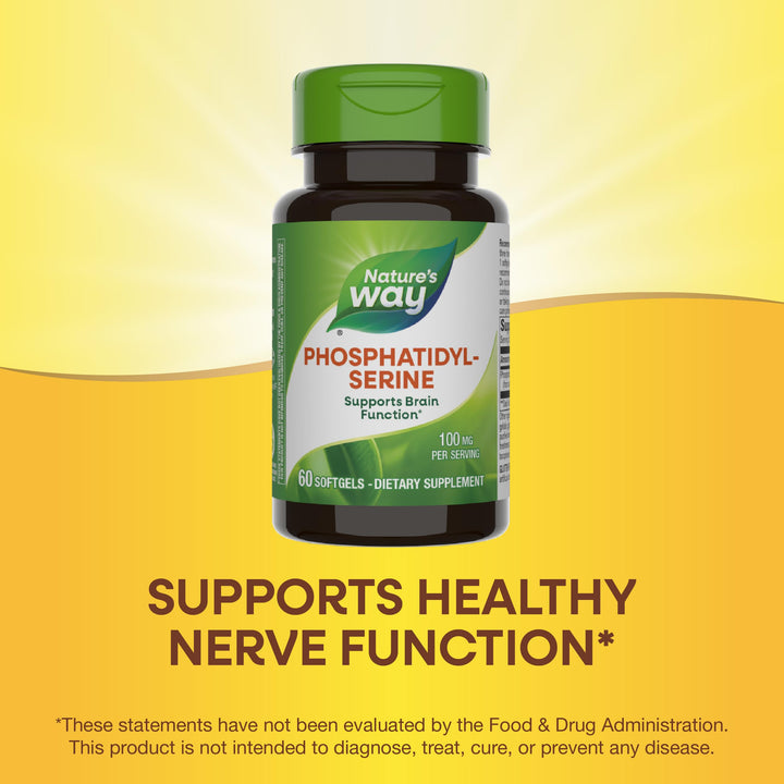 Nature&#39;s Way Phosphatidylserine, Supports Brain Function*, 60 Softgels