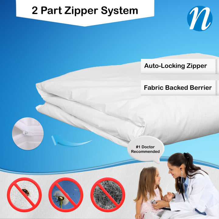 National Allergy Premium 100% Cotton Duvet Comforter Pr