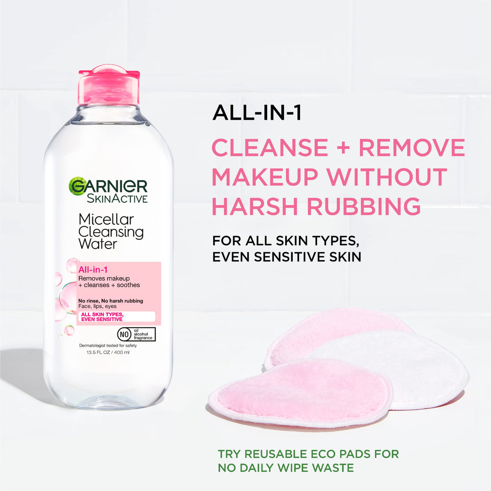 SkinActive Micellar Cleansing Water All-in-1 Cleanser & Makeup Remover, 3.4 Ounce
